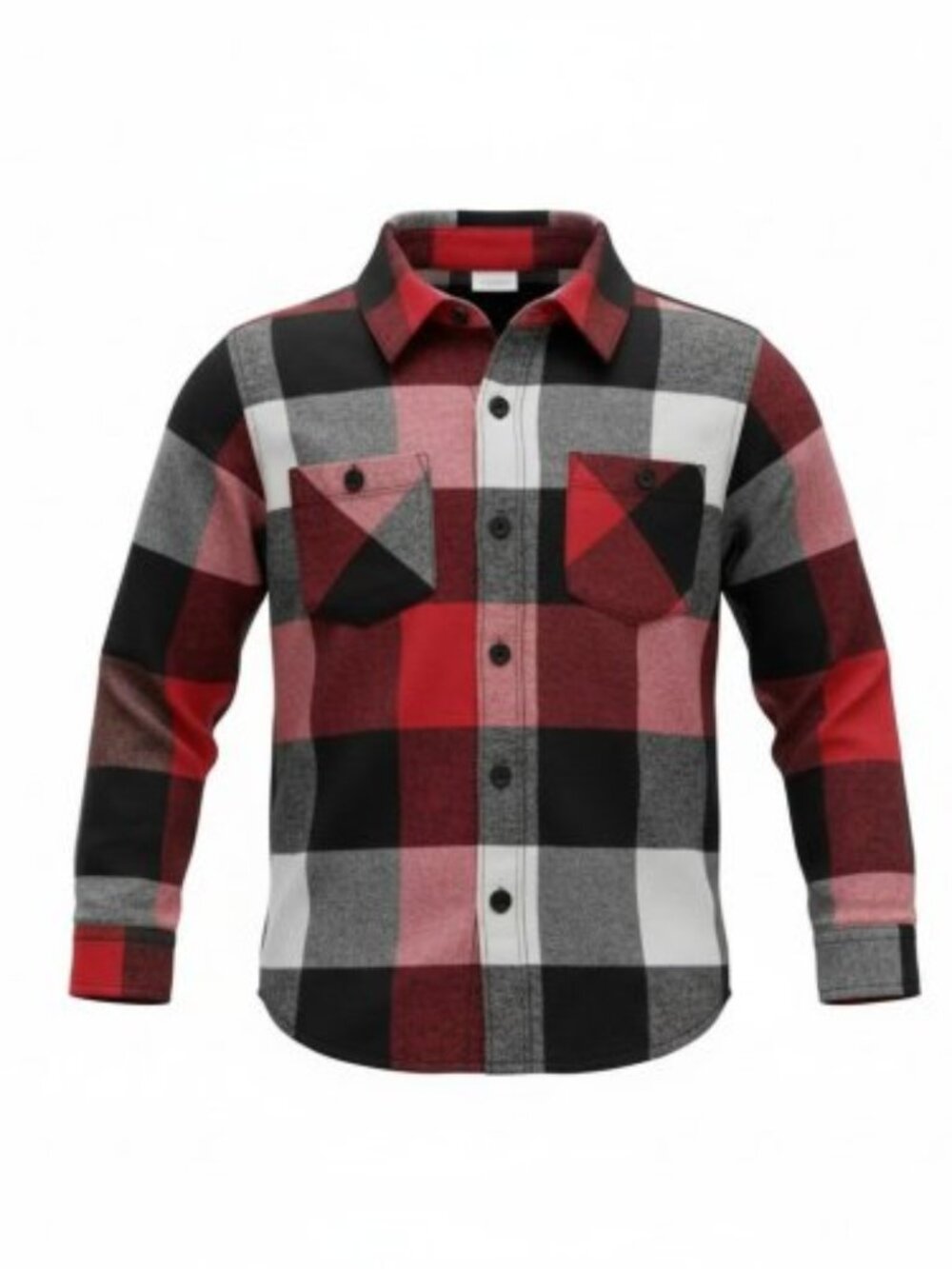 GYMBOREE Red and Black Plaid Flannel Button Front Shirt Boys Size 4
